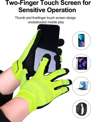 Miniatura 4 de INBIKE Guantes de ciclismo de montaña unisex, guantes de ciclismo de dedo largo con almohadilla antideslizante que absorbe los golpes