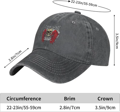 Miniatura 8 de Cowboy Hat Trendy Hats for Man and Women Djustable Four Season Outdoor Baseball Cap of Hell Skull with Angel Deep Heather