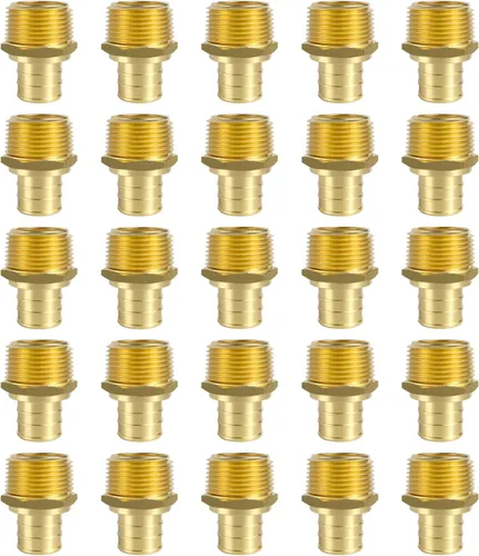 Miniatura 18 de SUNGATOR Paquete de 2 adaptadores machos Pex de 1 pulgada, latón sin plomo, accesorios Pex de 1 pulgada