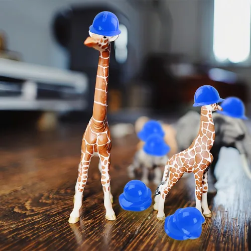 Miniatura 4 de Miniature Construction Hat 25Pcs, Mini Construction Doll Hats Plastic Miniature Bottle Topper Hats for Party