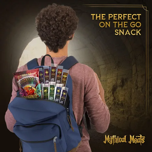 Miniatura 8 de Mythical Meats Paquete de muestra original de sabor exótico – 10 palitos exóticos de caza y carne de res – Carnes secas y deshidratadas sazonadas a