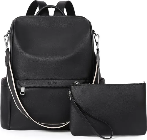 Miniatura 9 de CLUCI Mochila Bolso para Mujeres de Cuero PU Antirrobo Grande de Diseñador de Moda Bolsa de Viaje Bolsos de Hombro para Damas Purse