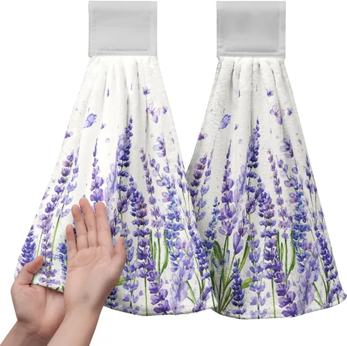 Miniatura 46 de America Stars - Juego de 2 toallas de cocina azules con lazo para colgar, patrióticas para colgar el 4 de julio, juego de 2 toallas de mano