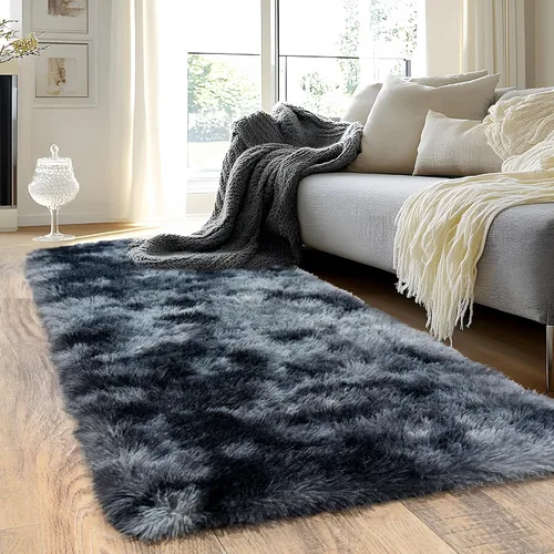 Miniatura 62 de Alfombras de Pasillo para Dormitorio 2x6 pies Alfombras de Pasillo para Pasillos Antideslizantes Suaves de Pelo Largo Alfombra de Cabecera, Alfombra