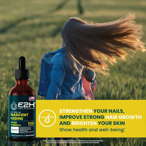 Miniatura 4 de E2H - Yodo líquido vegano - Soporte tiroideo y función cognitiva - Aumenta tu metabolismo y niveles de energía - Vegano - Sin OMG (2 botellas)