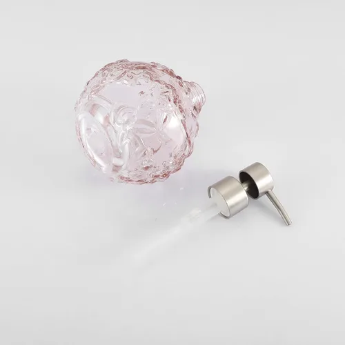 Miniatura 8 de Dispensador de Jabón de Vidrio Transparente con Bomba, Dispensador de Jabón Recargable para Baño, Cocina y Encimera, Diseño Elegante y Duradero