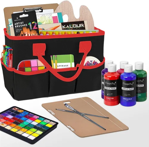 Miniatura 8 de Bolsa de escritorio y organizador, bolsa de ayuda para profesores para arte, libros, papelería, organización de escritorio de oficina