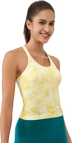 Miniatura 127 de sphinx cat - Camiseta corta de entrenamiento para mujer, camiseta sin mangas, acanalada, con espalda cruzada y brasier integrado
