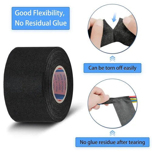 Miniatura 3 de Outus Cinta de Tela para Arnés de Cables Eléctricos Tesa Tape Arnés de Conductos de Cables Automotriz Cinta de Tela Resistente al Calor