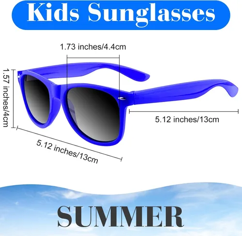 Miniatura 3 de MIAHART Gafas de sol de fiesta para niños, gafas de colores neón a granel para verano, playa, piscina, fiesta, carnaval, premios de fiesta