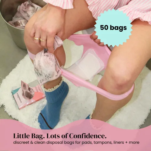Miniatura 2 de Scensibles Bolsas de eliminación de cuidado personal (50 unidades) - Para tampones, almohadillas, forros, preservativos y más - Solución