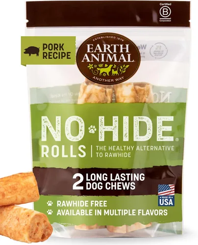 Miniatura 27 de Earth Animal Masticables sin ocultar – de The Grill Rolls Bacon Cheeseburger Sabor Rawhide Free Medium Dog Chews – 3