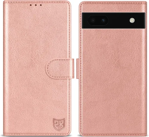 Miniatura 12 de ZZXX Funda tipo cartera para Google Pixel 6a con bloqueo RFID, ranura para tarjetas, función atril, cierre magnético, funda protectora de cuero