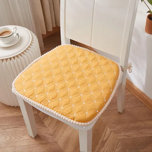 Miniatura 11 de Cojín para silla con lazos para sillas de comedor, almohadillas de espuma viscoelástica texturizadas suaves y cómodas para sillas de cocina con Azul