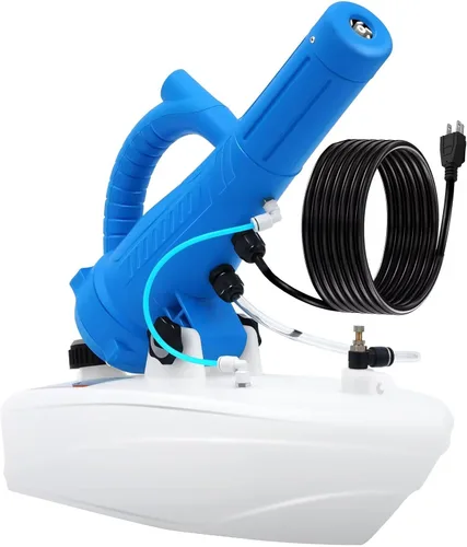 Tanque de 5 L (1.3 galones), nebulizador frío eléctrico portátil ULV de 700 W de flujo ajustable con cable de alimentación largo de 17 pies para el