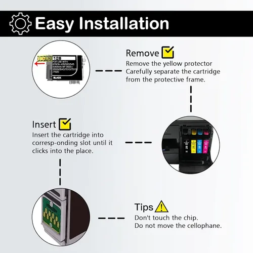 Miniatura 3 de Paquete de 2 cartuchos de tinta de repuesto T126 para Epson 126 T126 para Workforce 435 520 545 635 645 845 WF-3520 WF-3530 WF-3540 WF-7010 WF-7510
