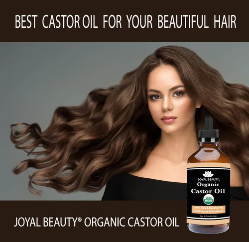 Miniatura 8 de JOYAL BEAUTY Aceite de ricino orgánico certificado por USDA (4 onzas). Botella de vidrio 100% puro prensado en frío sin hexano sin refinar. Pestañas