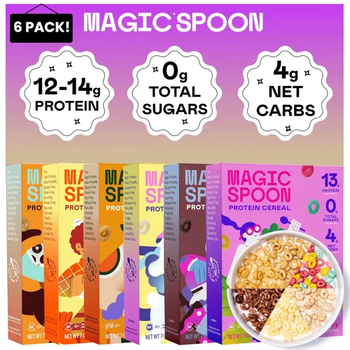 Miniatura 24 de Cereal Magic Spoon - Paquete de 4 piezas de sabores surtidos - Cereal para el desayuno keto, sin gluten y sin granos, bajo en carbohidratos, alto