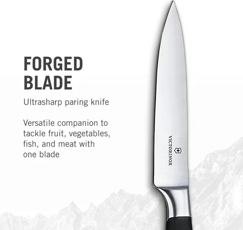 Miniatura 2 de Victorinox Grand Maitre Cuchillo de pelar forjado, cuchillo de cocina ergonómico de acero inoxidable prémium para rebanar frutas y verduras