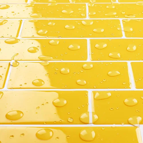 Miniatura 9 de Livelynine 16 Azulejos de Oro de Mármol Despegar y Pegar Salpicaduras para Cocina Adhesivos de Azulejos de Pared para Baño Salpicaduras Impermeables