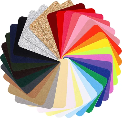 Miniatura 8 de Augshy Parche para planchar, 29 parches para planchar para reparación de ropa, pantalones de mezclilla de 4.9 x 3.7 pulgadas (colorido)