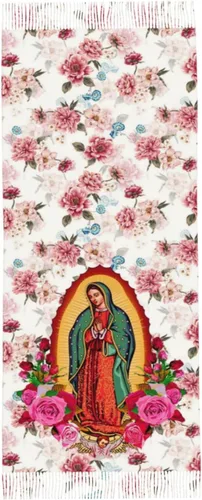 Miniatura 4 de YQIUSM Virgen de Guadalupe Chal Bufanda Virgen María Católica, Multi