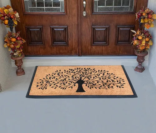 Miniatura 47 de A1HC Tapete para Puerta de Fibra de Coco Natural y Caucho, 30"x48" – Grueso, Duradero, Resistente, Anti-Desprendimiento, Resistente a
