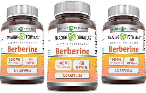 Miniatura 4 de Amazing Formulas Berberina 1000mg por porción 120 Cápsulas Suplemento Sin OMG Sin gluten Fabricado en EE. UU