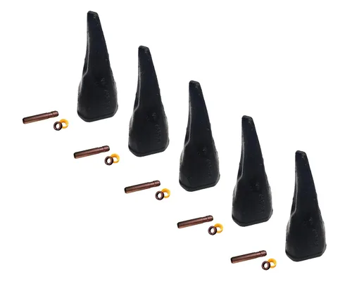 Miniatura 9 de Backhoe Bucket Diente 208-5239 Punta afilada con pasador, se adapta a adaptadores Cat DRS230 Series.