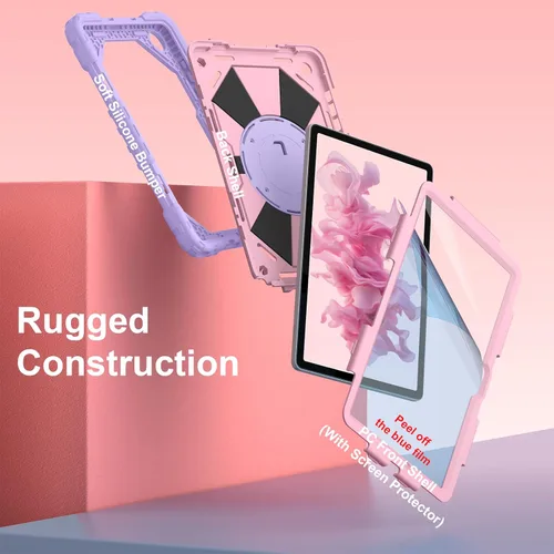 Miniatura 2 de Nitupai Funda para Samsung Galaxy Tab A11 Plus/A11+ 2025 de 11 pulgadas, Galaxy Tab A9+ 2023, funda resistente para tableta Samsung A11+ con soporte