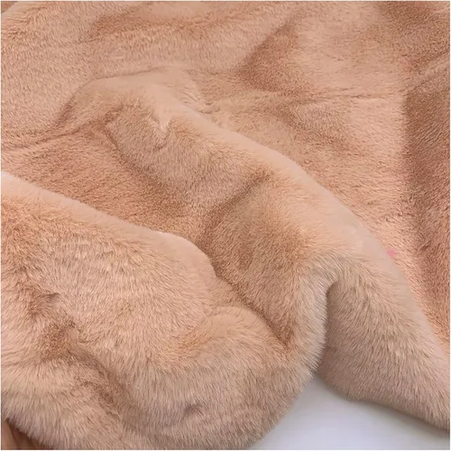 Miniatura 28 de Tela de piel sintética lanuda de felpa corta, suministros de tela de coser, súper suave y esponjosa, lujosamente cómoda para suministros de Rojo 3