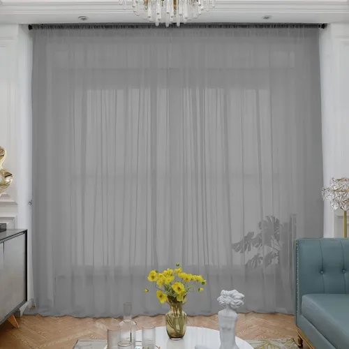 Miniatura 13 de ABCHOME Cortinas traslúcidas blancas de 63 pulgadas de largo, cortinas traslúcidas para ventana, 2 paneles, cortinas traslúcidas para dormitorio