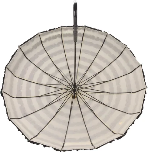 Miniatura 3 de Outgeek Señoras Sunproof paraguas sombrilla encaje flores pagoda en forma de Victoria estilo largo mango