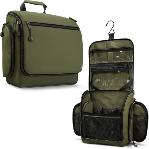 Miniatura 20 de VENTURE 4TH Neceser de viaje colgante para mujeres y hombres - Organizador grande de artículos de tocador con 18 compartimentos, bolsa extraíble