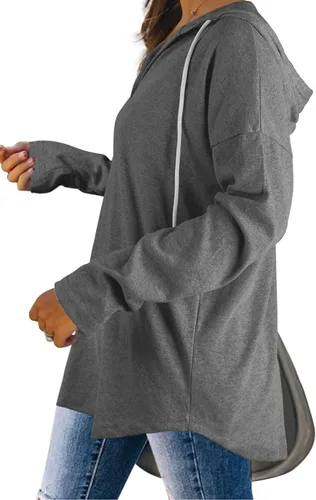 Miniatura 3 de Bofell Sudaderas con capucha de moda para mujer, sudaderas largas con cuello en V, sudaderas de Halloween a la moda ahora 2023