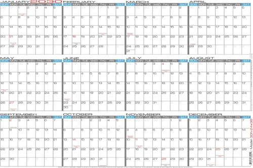 Miniatura 7 de 2026 laminado – Calendario de pared grande borrable de 24 x 36 pulgadas – Agenda anual anual horizontal de 12 meses