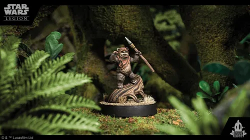 Miniatura 4 de Star Wars: Legion Logray & Wicket COMMANDER EXPANSION – Heroic Ewoks! Juego de miniaturas de mesa, juego de estrategia para niños y adultos, a