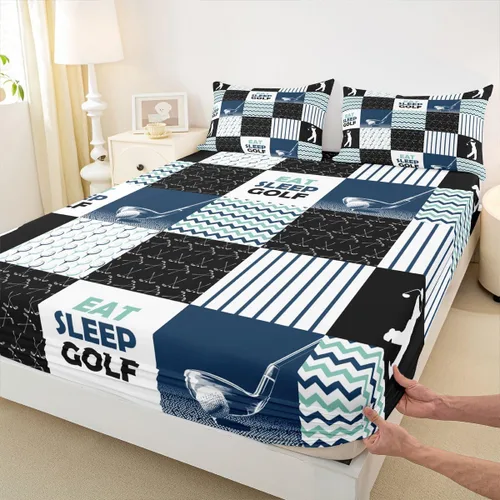 Miniatura 22 de Erosebridal Sábana bajera ajustable de béisbol tamaño individual, juego de cama de juegos deportivos para niños, niñas, adolescentes y adultos
