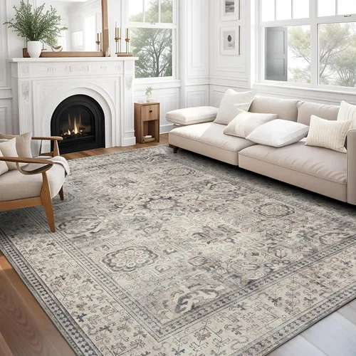 Miniatura 46 de ReaLife Rugs Alfombra pasillo lavable a máquina - Sala de estar, dormitorio, baño, cocina, entrada, oficina - Acolchada de pelo bajo, resistente a