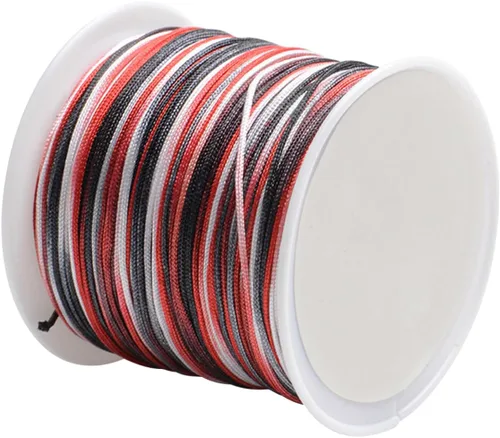 Miniatura 21 de Cordón de nailon para cuentas de 164.0 ft x 0.031 in, hilo de raso satinado de nailon trenzado para manualidades de macramé Mezcla de amarillo 1