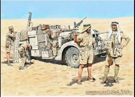LRDG EN ÁFRICA DEL NORTE, Segunda Guerra Mundial ERA 5 FIGURAS 1/35 MAESTRO BOX 3598