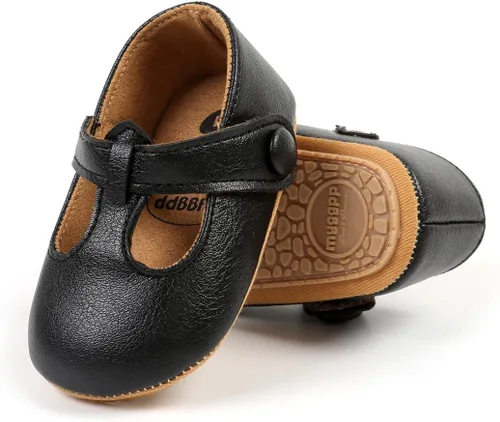 Miniatura 4 de COSANKIM Zapatos Mary Jane para bebé y niña, suela suave, con lazo, princesa, boda, antideslizantes, para bebé, para primera caminata, zapatos