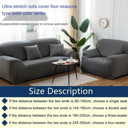 Miniatura 2 de Morbuy Funda súper elástica para sofá, 4 piezas de elastano, funda de sofá modular de color sólido con parte inferior elástica, protector de muebles