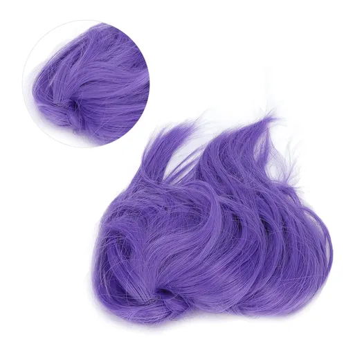 Miniatura 6 de Peluca con diadema, moño de trenzas para el cabello, moño de trenzas y moño desordenado de moda, moño sintético para coleta, moño para mujeres