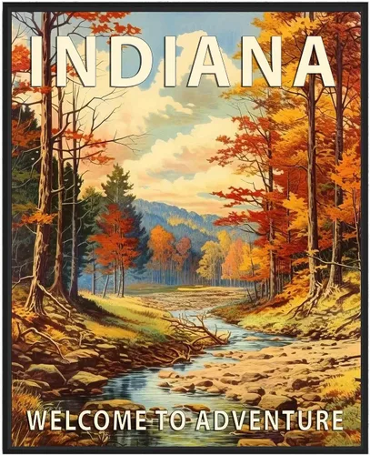 Miniatura 33 de Póster artístico de Alaska, decoración artística de paisaje retro de Estados Unidos, pintura de montaña y paisaje de aventura para dormitorio, sala