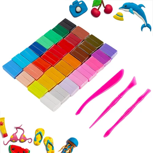 Miniatura 2 de CiaraQ Kit de arcilla polimérica, mini juego de arcilla para modelar para niños/principiantes/artistas, 32