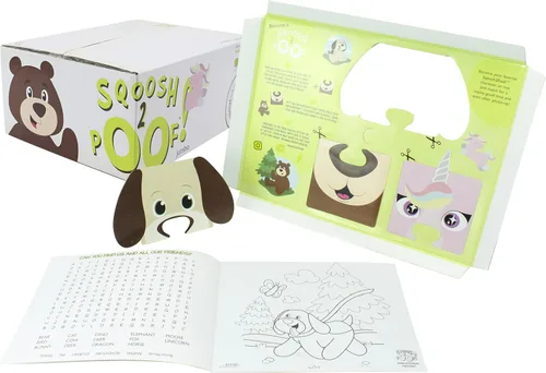 Miniatura 8 de Animal Adventure® Sqoosh2Poof™ Personaje de peluche gigante comprimido dentro de una caja pequeña Oso de 54 pulgadas