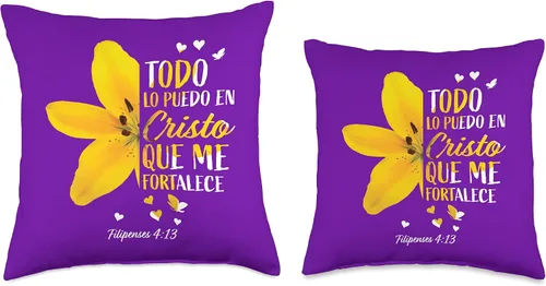 Miniatura 3 de Regalos cristianos españoles para mujeres, mamá, esposa, filipenses, 4:13, almohada de tiro