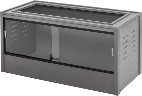 New Age Pet ECOFLEX - Hábitat grande para reptiles de 48 pulgadas de ancho, Mojave Lounge para serpientes, tortugas y lagartos en arce, negro y Gris