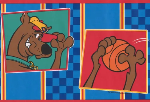 Scooby-Doo Disney dibujos animados papel tapiz frontera – Azul, café, Naranja – Kids Baby Room, Roll "15 x 6.75"
